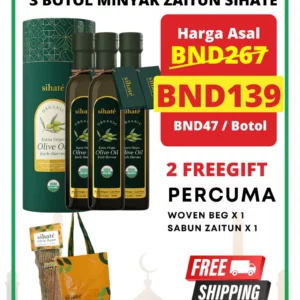 Minyak Zaitun Sihate - Rawatan Penuh 3 Botol